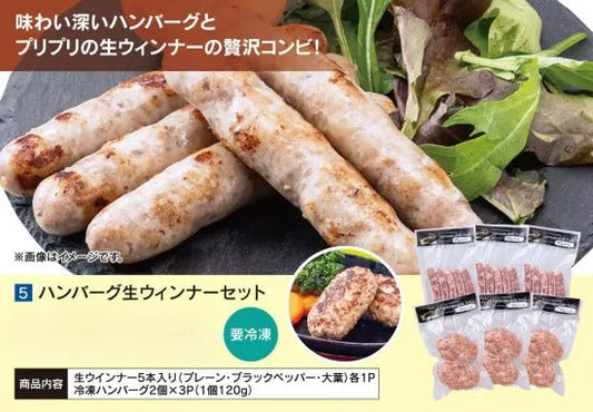 ハンバーグ・生ウィンナーハンバーグセット